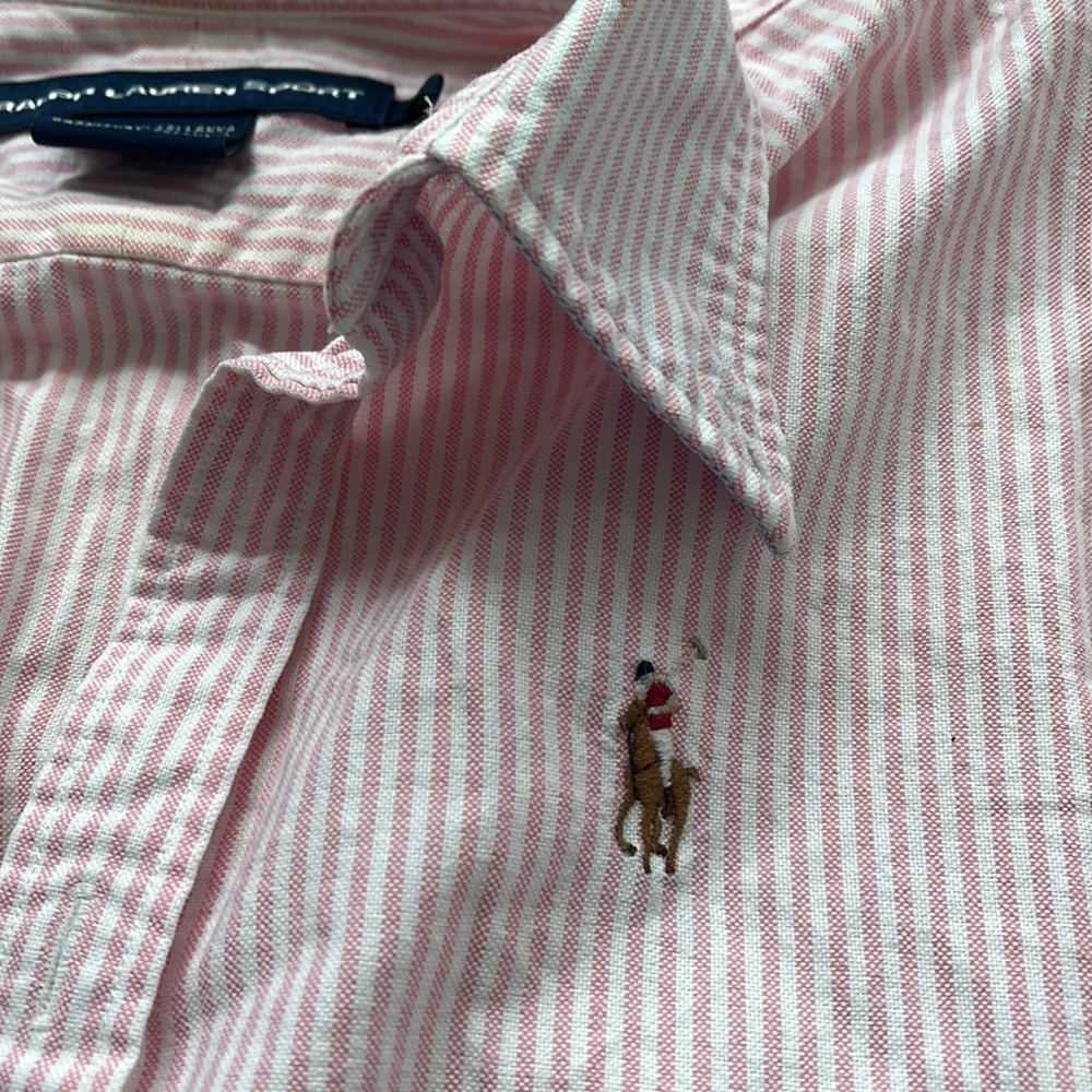 Ralph Lauren pink striped shirt size 6